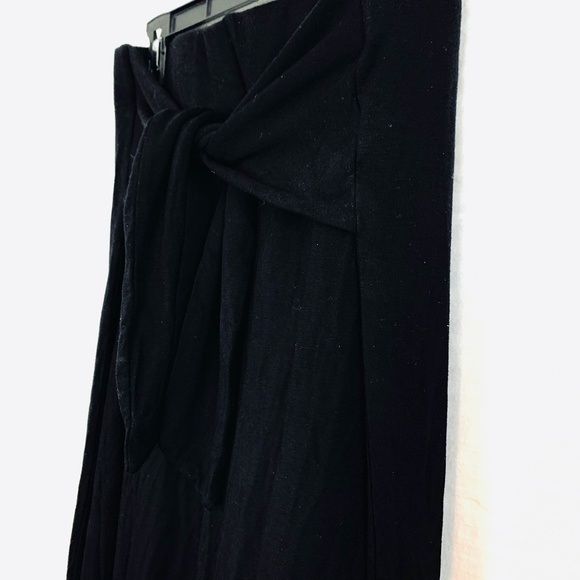 BB DAKOTA Black Rayon Tie Front Wide Leg Pants  M - Picture 2 of 12